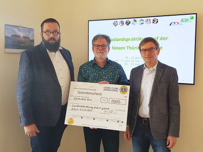 Großzügige Unterstützung vom Lions-Club Erfurt-Thuringia