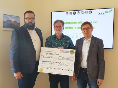 Gro&szlig;z&uuml;gige Unterst&uuml;tzung vom Lions-Club Erfurt-Thuringia